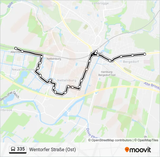 Автобус 335: карта маршрута