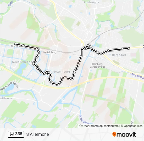 Автобус 335: карта маршрута