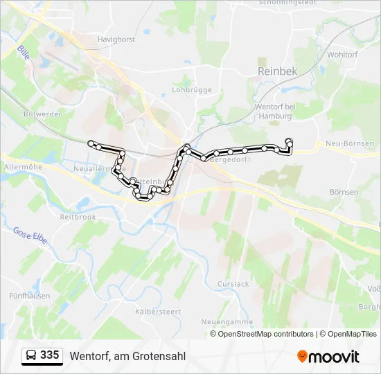 Автобус 335: карта маршрута