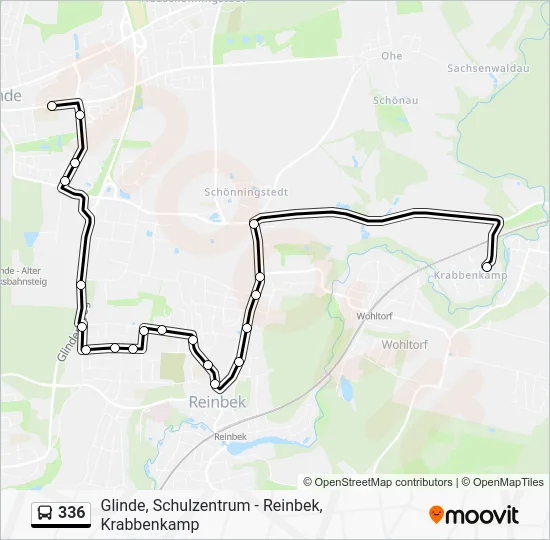 Автобус 336: карта маршрута