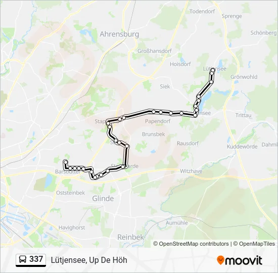 Автобус 337: карта маршрута