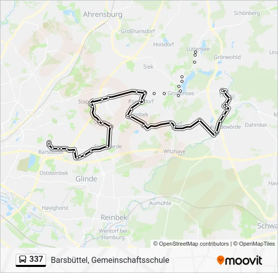 Автобус 337: карта маршрута