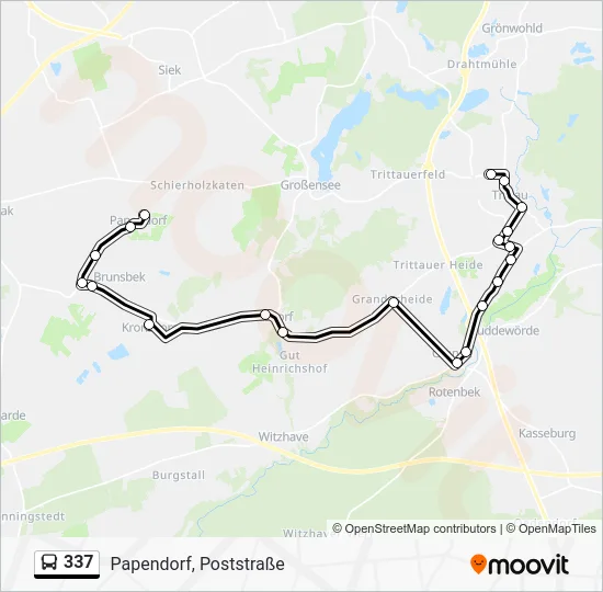 Автобус 337: карта маршрута