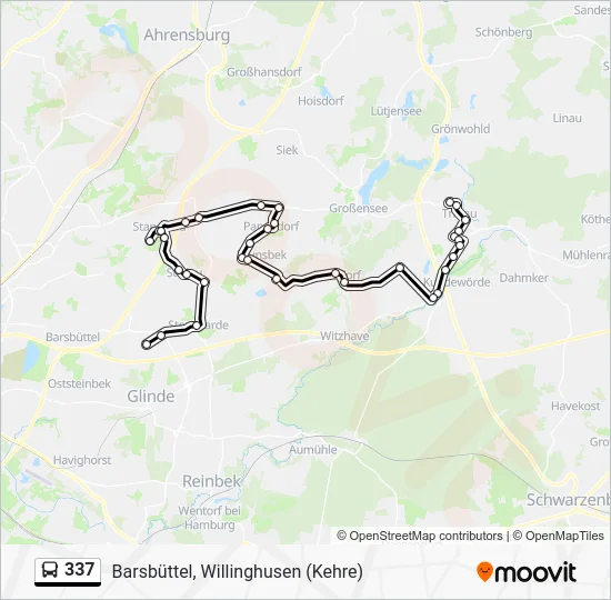 Автобус 337: карта маршрута