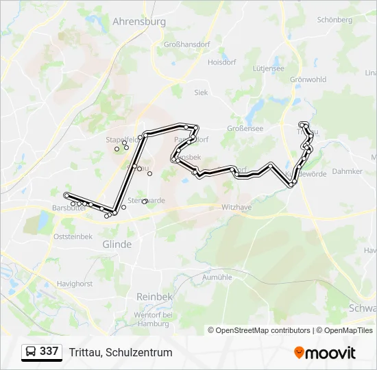 Автобус 337: карта маршрута