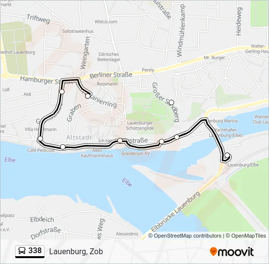 Автобус 338: карта маршрута