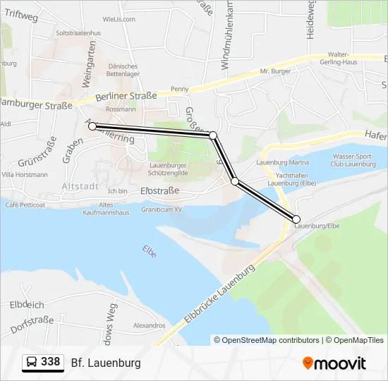 Автобус 338: карта маршрута