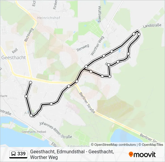 Автобус 339: карта маршрута