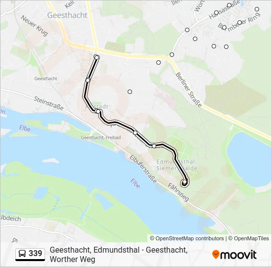 Автобус 339: карта маршрута