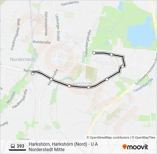 Автобус 393: карта маршрута