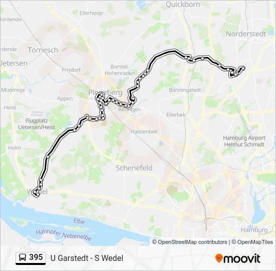 Автобус 395: карта маршрута