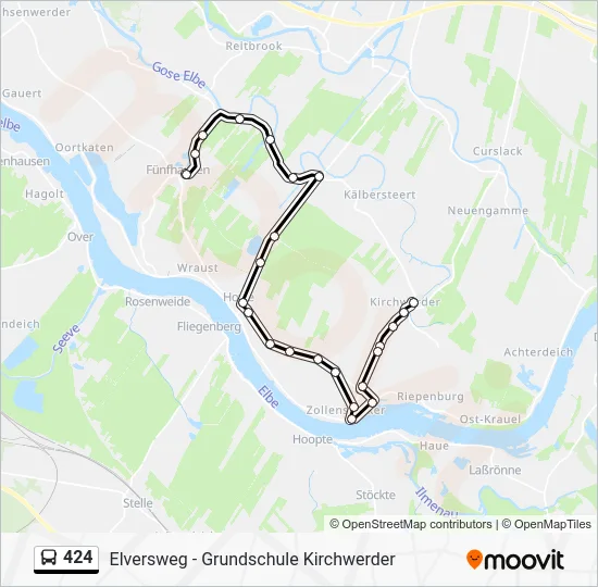 Автобус 424: карта маршрута