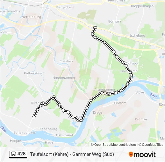 Автобус 428: карта маршрута
