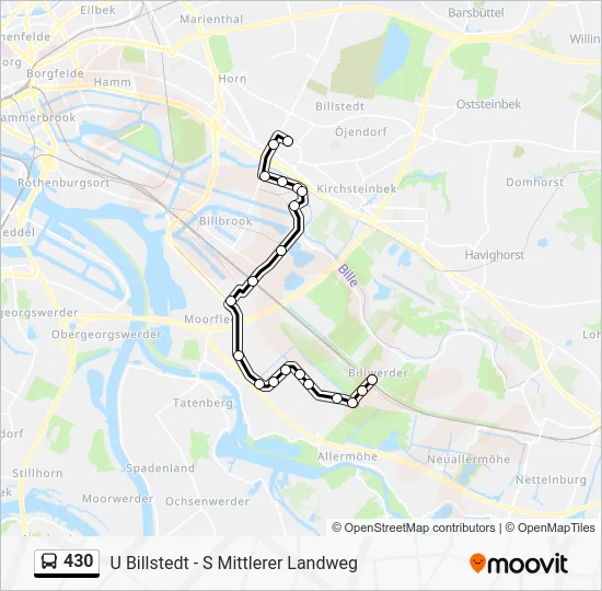 Автобус 430: карта маршрута