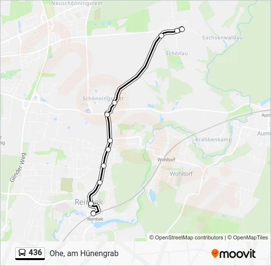 Автобус 436: карта маршрута