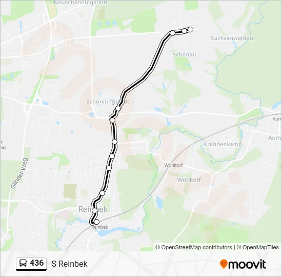 Автобус 436: карта маршрута