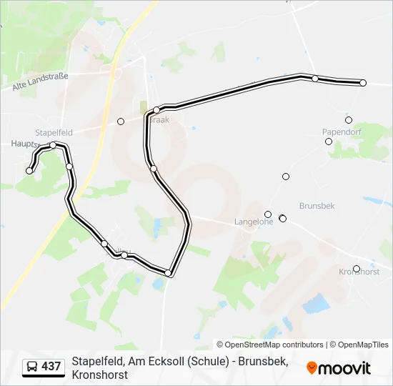 Автобус 437: карта маршрута