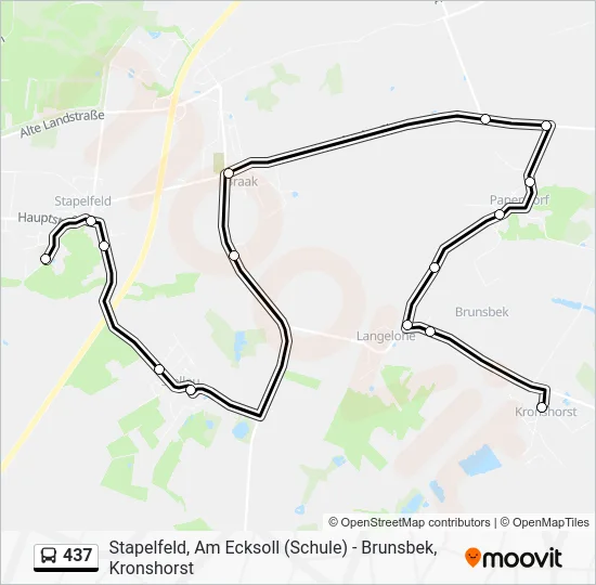Автобус 437: карта маршрута