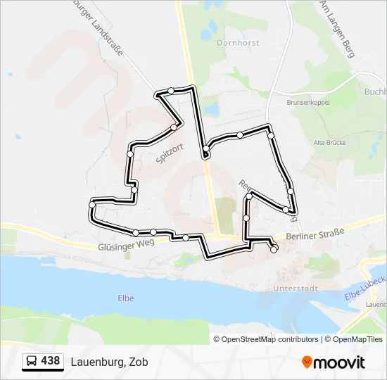 Автобус 438: карта маршрута