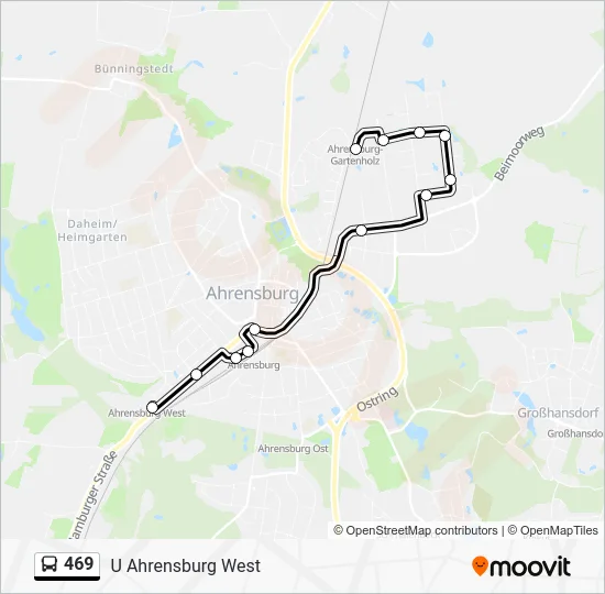 Автобус 469: карта маршрута