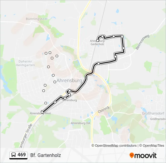 Автобус 469: карта маршрута