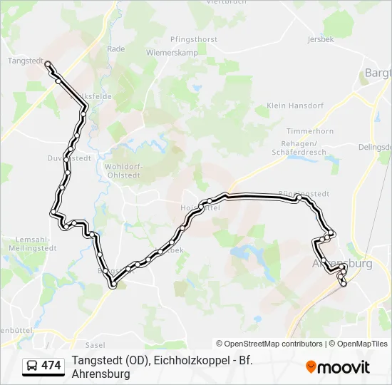 Автобус 474: карта маршрута