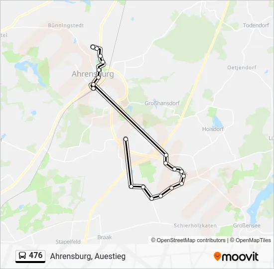 Автобус 476: карта маршрута