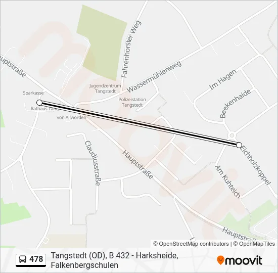 Автобус 478: карта маршрута