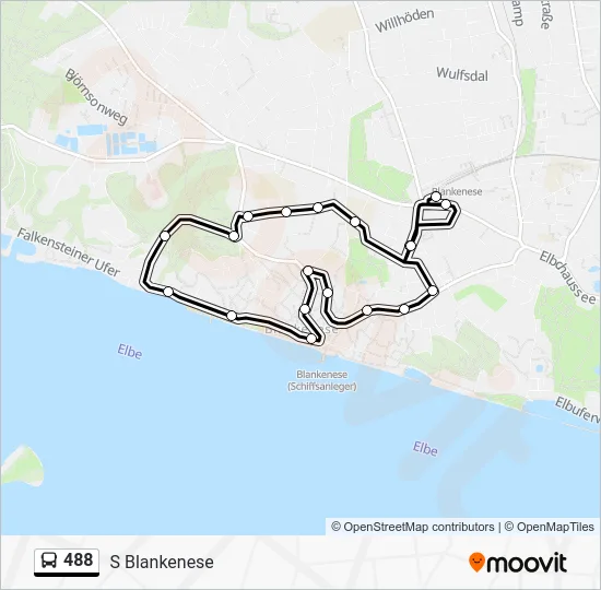 Автобус 488: карта маршрута