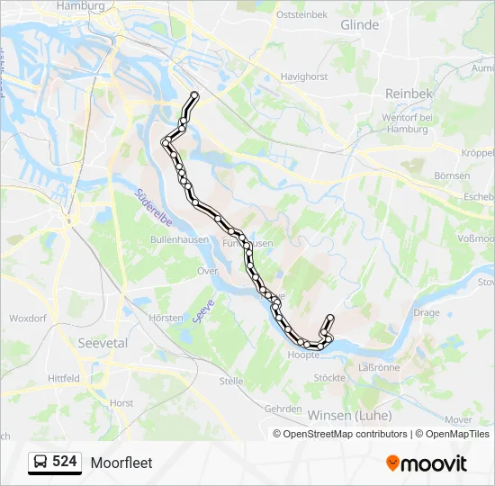 Автобус 524: карта маршрута