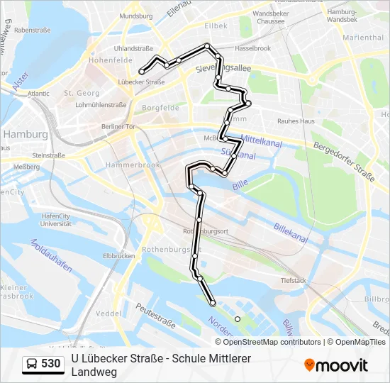 Автобус 530: карта маршрута