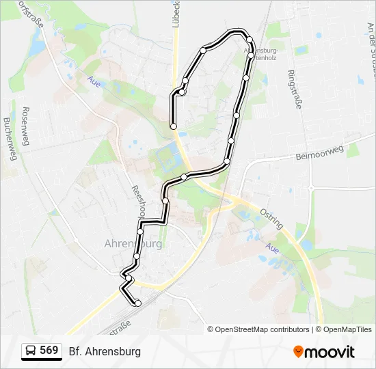 Автобус 569: карта маршрута