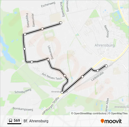 Автобус 569: карта маршрута