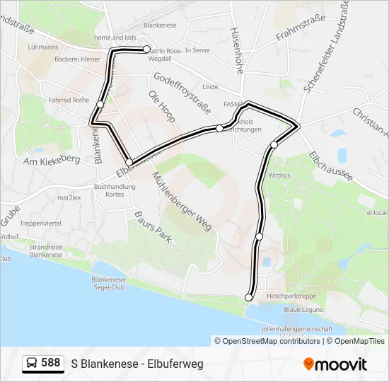 Автобус 588: карта маршрута