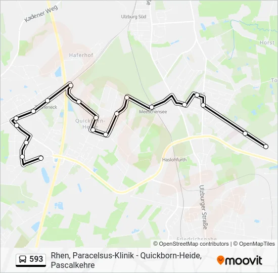 Автобус 593: карта маршрута