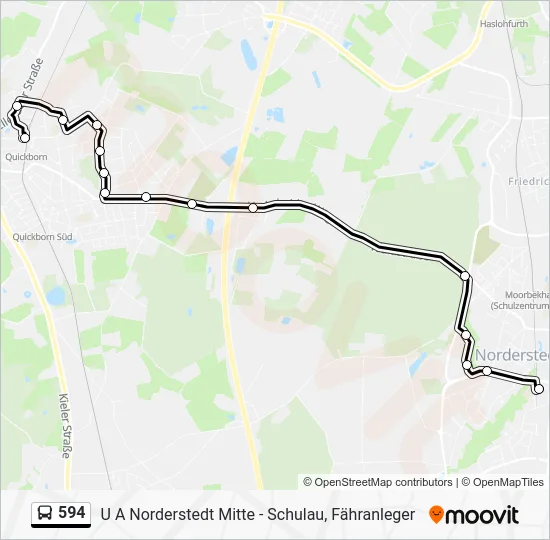 Автобус 594: карта маршрута