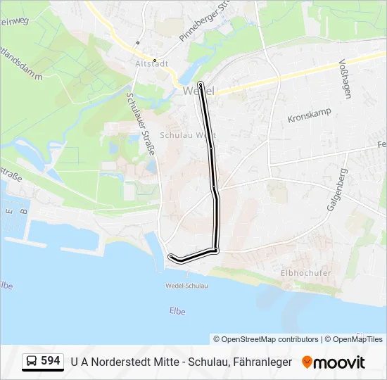 Автобус 594: карта маршрута