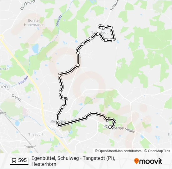 Автобус 595: карта маршрута