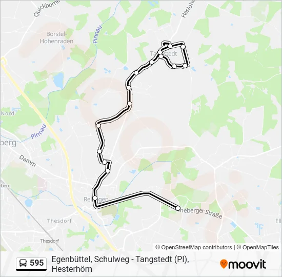 Автобус 595: карта маршрута