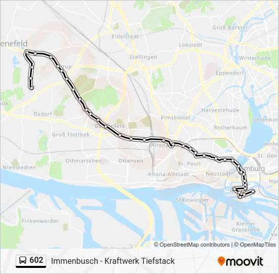 Автобус 602: карта маршрута