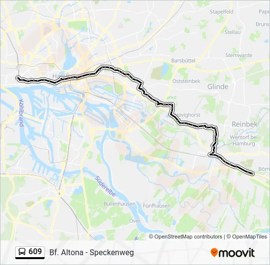 Автобус 609: карта маршрута