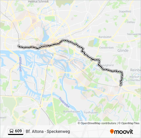Автобус 609: карта маршрута