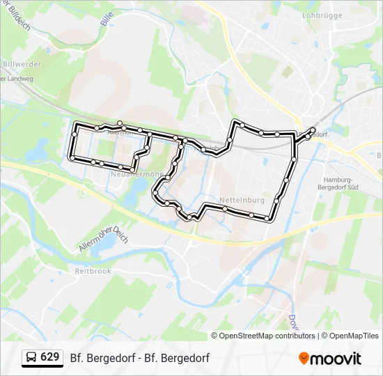 Автобус 629: карта маршрута