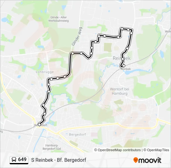 Автобус 649: карта маршрута