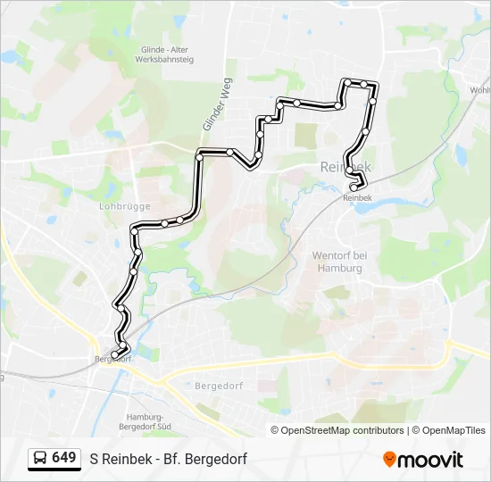 Автобус 649: карта маршрута