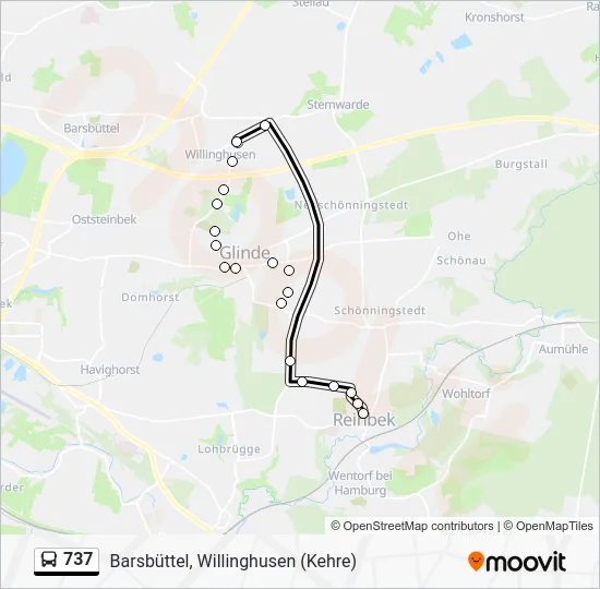 Автобус 737: карта маршрута