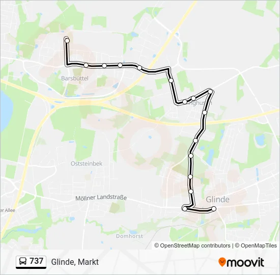 Автобус 737: карта маршрута