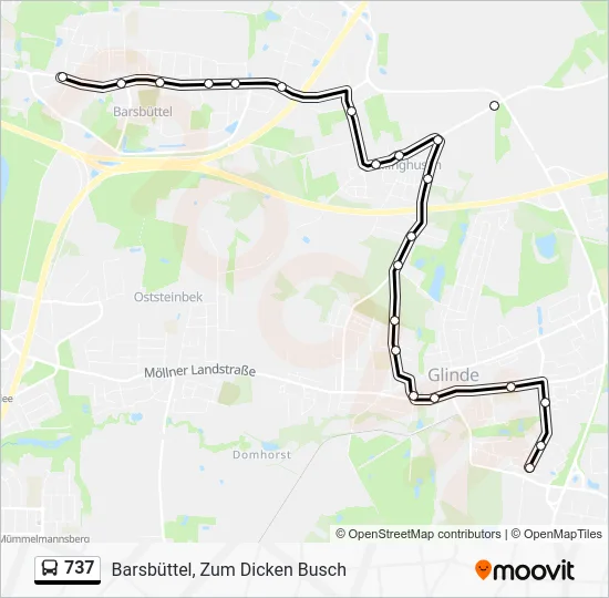 Автобус 737: карта маршрута