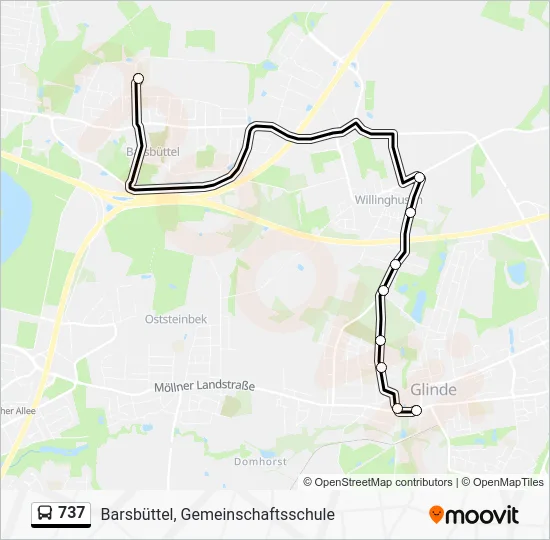 Автобус 737: карта маршрута