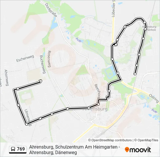 Автобус 769: карта маршрута